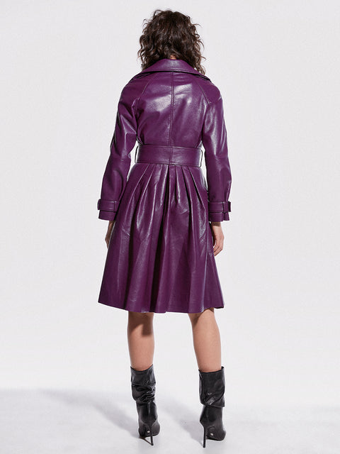 DARCY RECYCLED LEATHER TRENCH