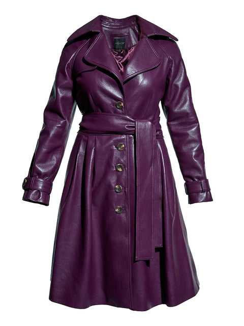 CURVE DARCY RECYCLED LEATHER TRENCH