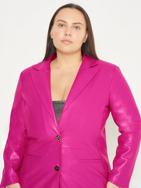 CURVE DALLAS RECYCLED LEATHER BLAZER