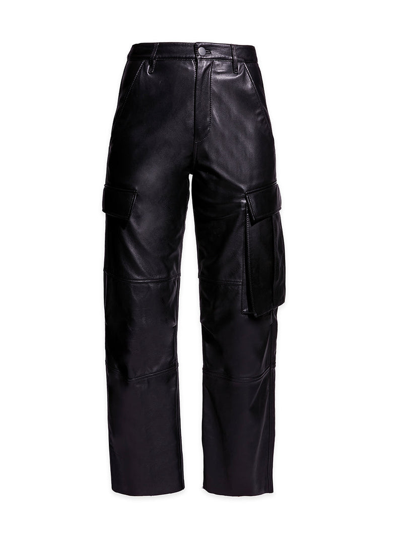 CURVE COLE UPCYCLED LEATHER CARGO PANTS