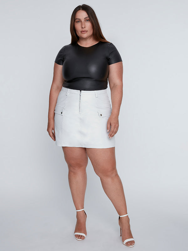 CURVE JAMESON RECYCLED LEATHER SKIRT