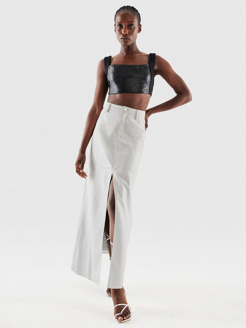 IMOGEN RECYCLED LEATHER SKIRT