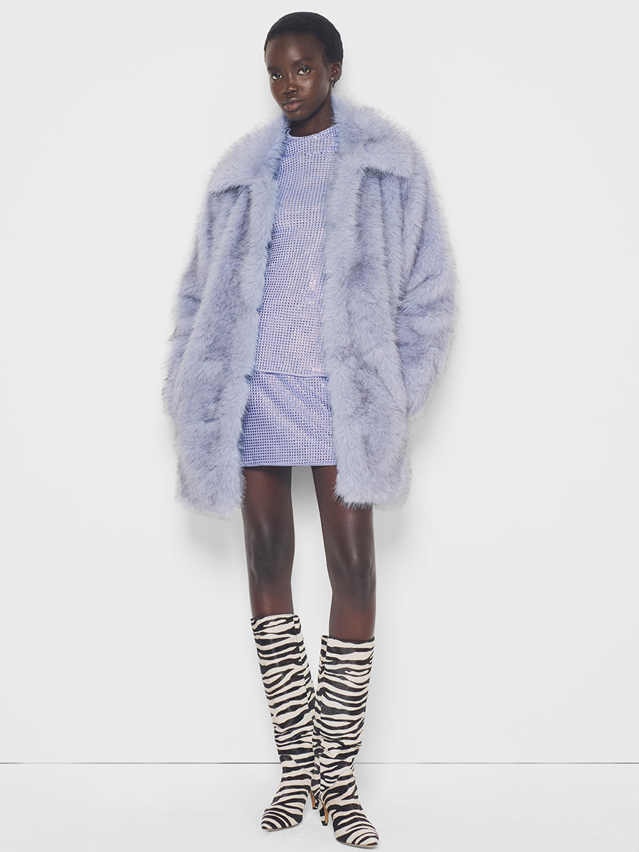 Bibiy LYATAILOREDJACKET 水色ファージャケット BILLIE FAUX FUR JACKET – AS by DF