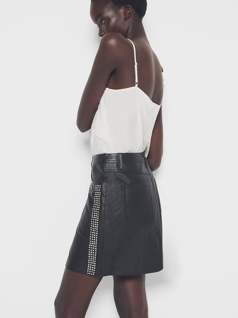 RYDER UPCYCLED LEATHER SKIRT