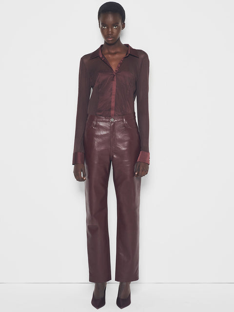 CINDY RECYCLED LEATHER SLIM JEANS