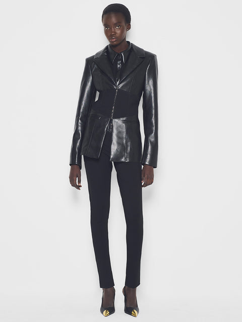 AMOUR RECYCLED LEATHER BLAZER