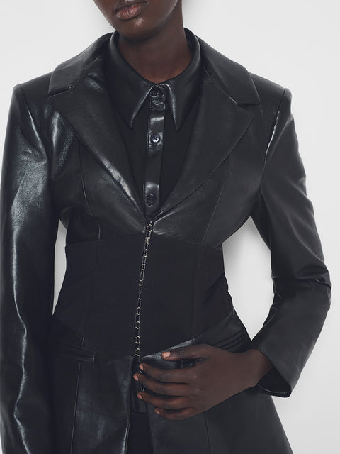 AMOUR RECYCLED LEATHER BLAZER