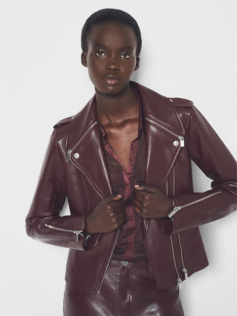 CINDY RECYCLED LEATHER JACKET