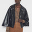FAITH RECYCLED LEATHER MOTO CAPE
