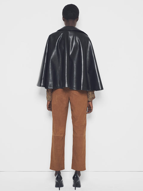 FAITH RECYCLED LEATHER MOTO CAPE
