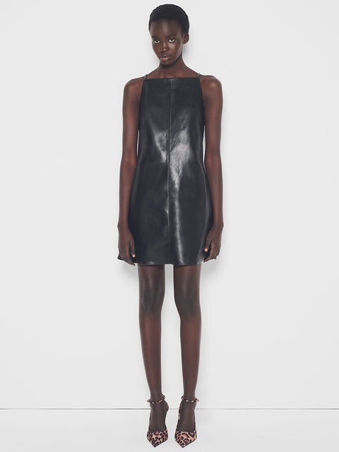 FAITH RECYCLED LEATHER DRESS