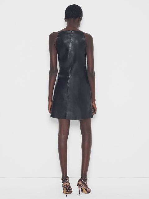 FAITH RECYCLED LEATHER DRESS