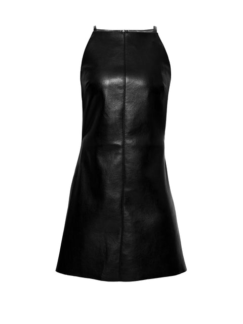 FAITH RECYCLED LEATHER DRESS
