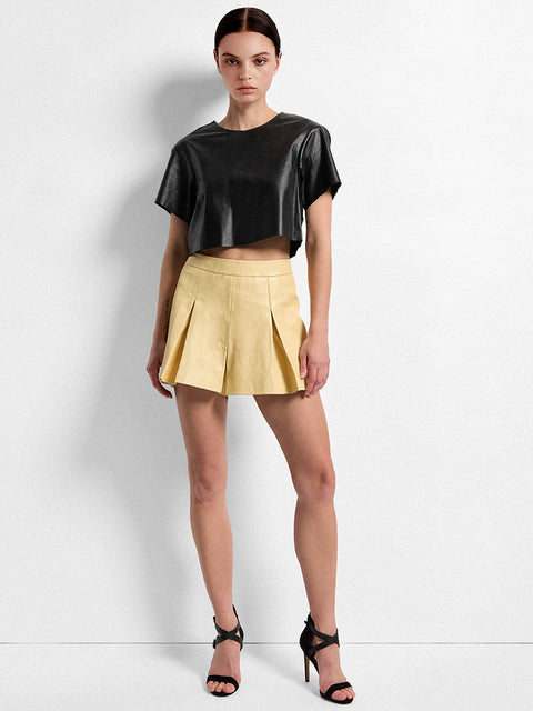 BECK UPCYCLED LEATHER TEE