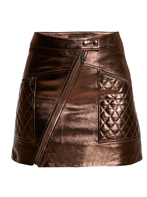 CURVE ELODIE UPCYCLED LEATHER SKIRT