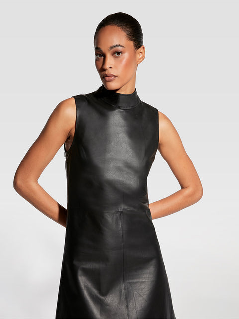 CRAWFORD UPCYCLED LEATHER DRESS