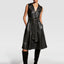 STEVIE UPCYCLED LEATHER TRENCH DRESS