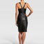 STEVIE UPCYCLED LEATHER DRESS
