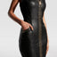 STEVIE UPCYCLED LEATHER DRESS