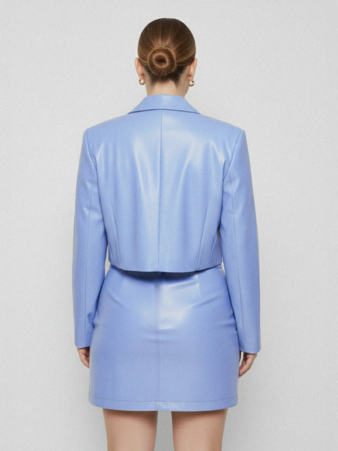 CURVE POPPY LEATHER BLAZER