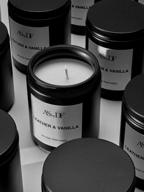 AS BY DF LEATHER + VANILLA CANDLE
