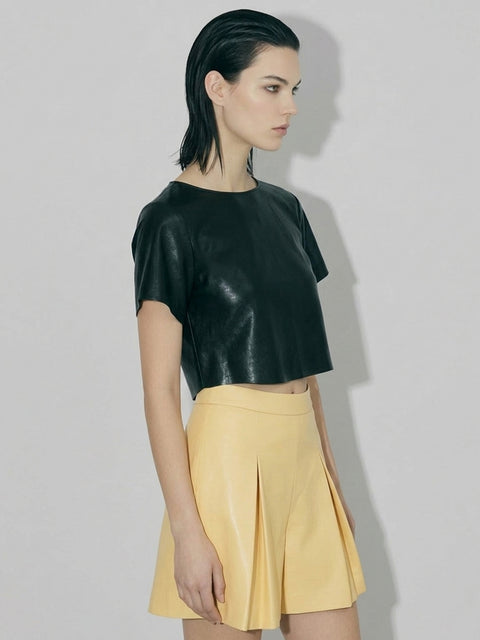 BECK UPCYCLED LEATHER TEE - AS by DF