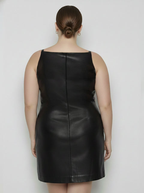 CURVE FAITH RECYCLED LEATHER DRESS - AS by DF