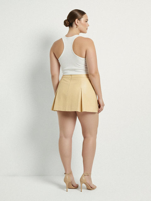 CURVE WILLOW LEATHER SKORTS
