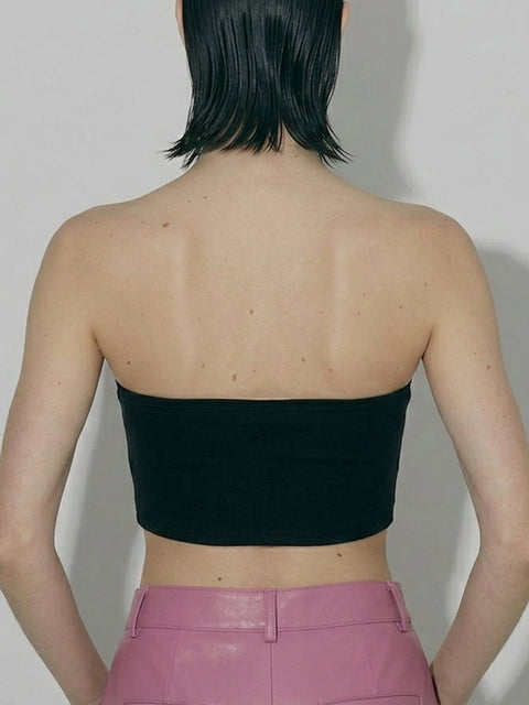 CURVE MAGRA RECYCLED LEATHER TOP - AS by DF