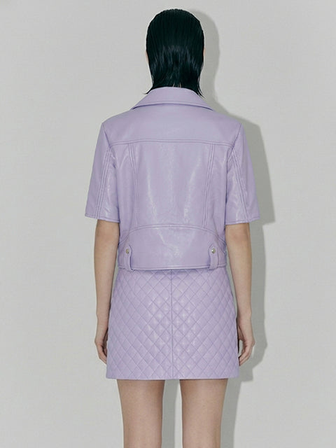NICO RECYCLED LEATHER SKIRT - AS by DF