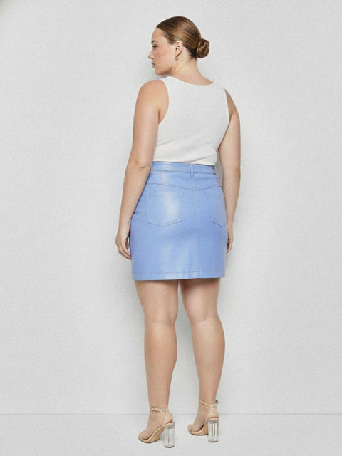 CURVE POPPY LEATHER SKIRT