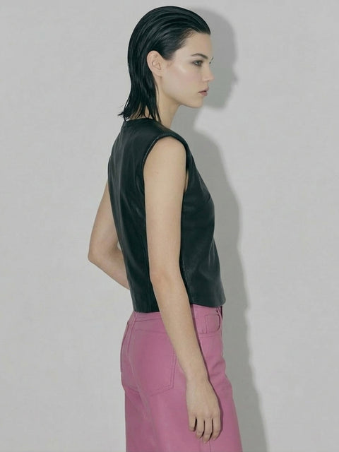 BLAZE RECYCLED LEATHER TEE - AS by DF