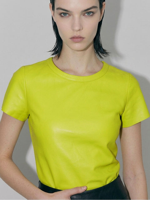 NEW GUARD RECYCLED LEATHER TEE - AS by DF