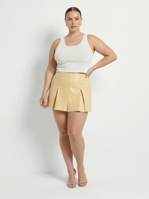 CURVE WILLOW LEATHER SKORTS