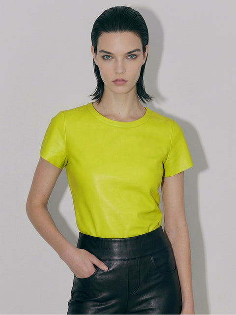 NEW GUARD RECYCLED LEATHER TEE - AS by DF