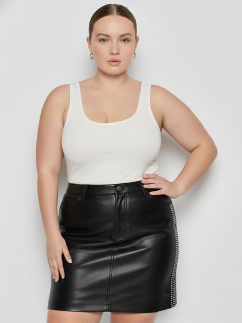 CURVE RYDER UPCYCLED LEATHER SKIRT