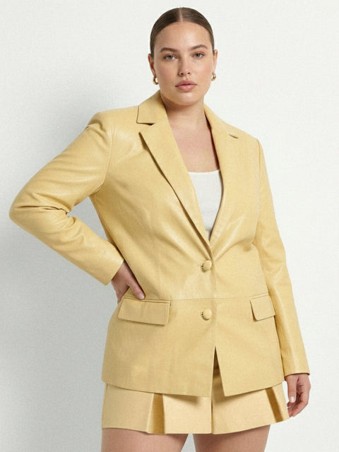 CURVE WILLOW LEATHER BLAZER
