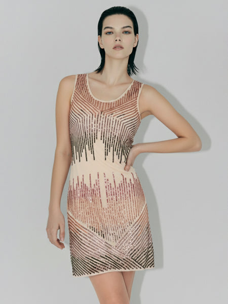 starlet sequin bodycon dress As By Df Shift - Beige Overflow Studio starlet