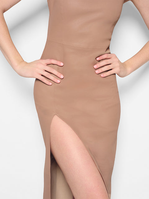 APHRODITE STRETCH LEATHER DRESS - AS by DF