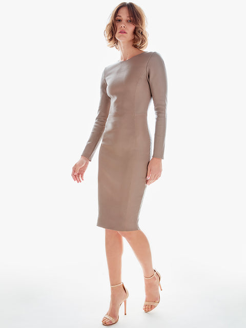 MRS. SMITH STRETCH LEATHER DRESS