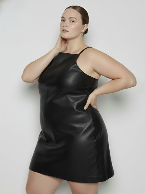 CURVE FAITH RECYCLED LEATHER DRESS - AS by DF