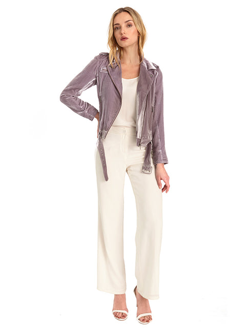 CULT VELVET MOTO JACKET