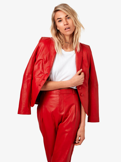 BLAZER DENISE IN PELLE RICICLATA