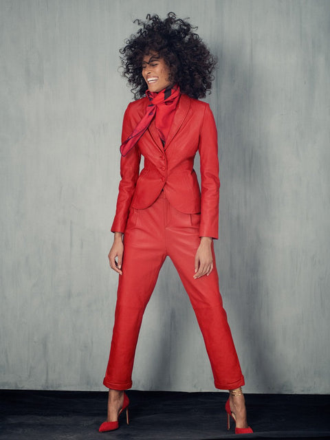 BLAZER DENISE IN PELLE RICICLATA