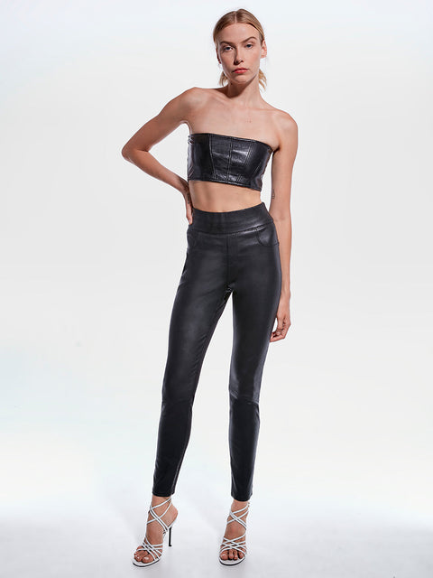 CURVE MAGRA RECYCLED LEATHER TOP
