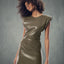 PORT ELIZABETH RECYCLED LEATHER DRESS