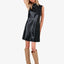 CRAWFORD RECYCLED LEATHER SHIFTDRESS