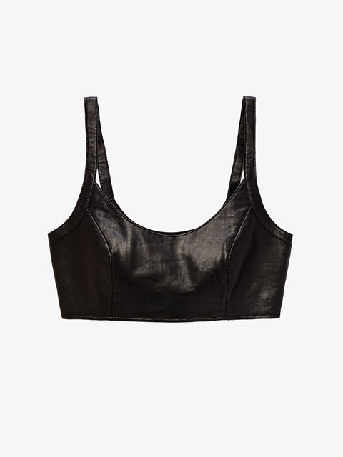 CURVE MERCURY RECYCLED LEATHER BRALETTE
