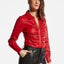 ROUGE STRETCH LEATHER BLOUSE