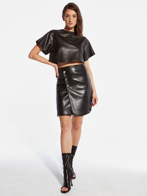 ALLISON RECYCLED LEATHER SKIRT